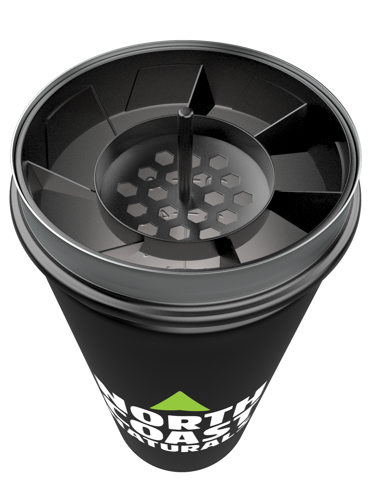 NCN Logo Black Matte Stainless Steel Shaker with Strainer